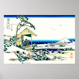 Tea House Hokusai Japansk Fine Art Poster