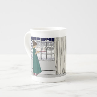 Tea i en Snowstormbenporslinmugg Benporslin Mugg
