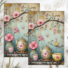 TEA I GARDEN DECOUPAGE TISSUE PAPER
