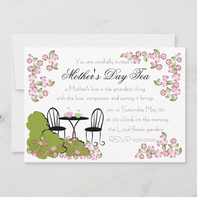 Tea i Garden Inbjudningar (Framsida)
