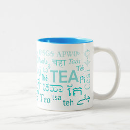 Tea i Varje språk Mugg i Blå