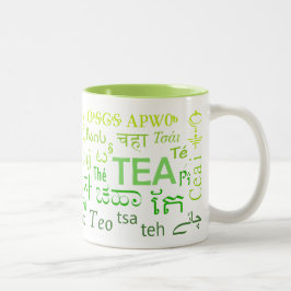 Tea i varje språk Mugg i Grönt