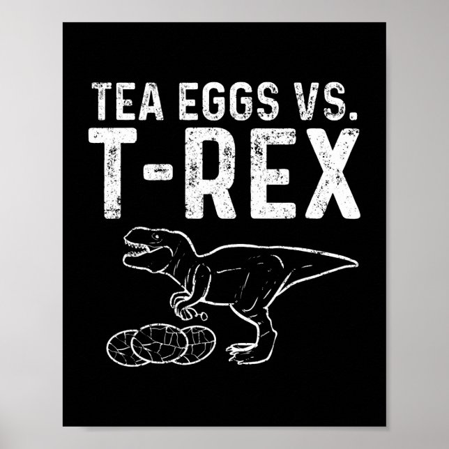 Tea Infuser against T Rex Dinosaur Dino Eggs Poster (Framsidan)