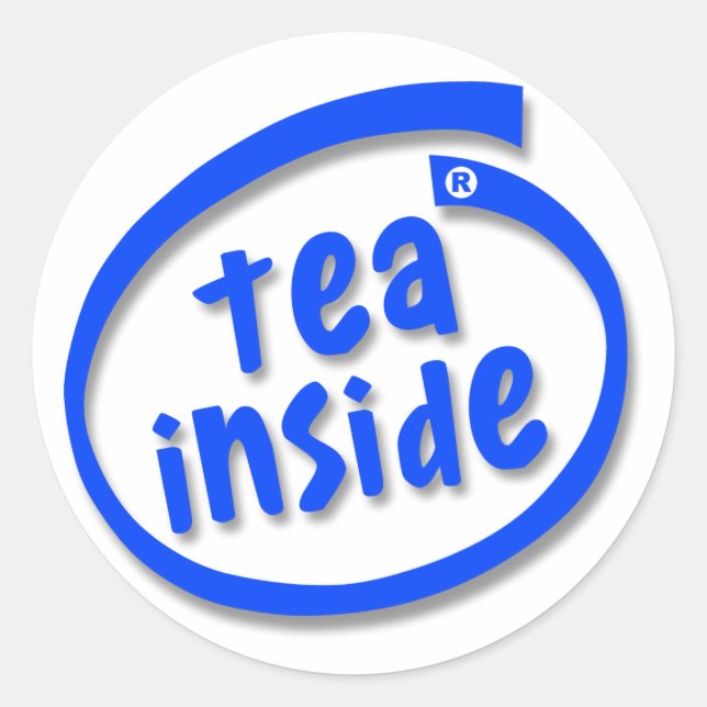 Tea Inside Runt Klistermärke (Framsida)