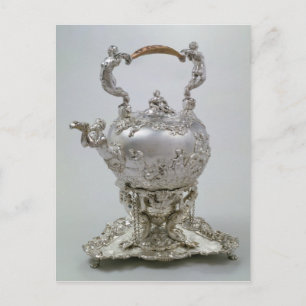Tea kettle och stand by C.Kandler, London, 1730 Vykort