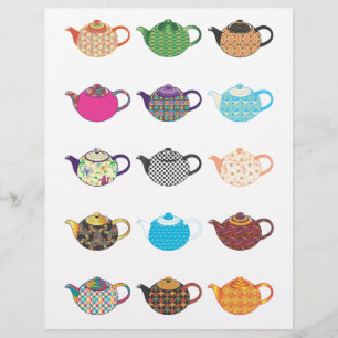 Tea Kettles med flera färgader