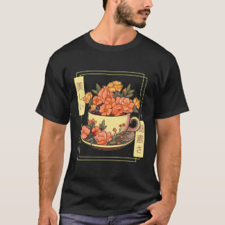 Tea Kopp Blooming Flowers Japan Vintage Cottagecor T Shirt