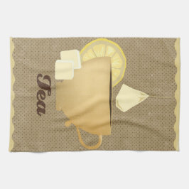Tea kopp illustration kökshandduk