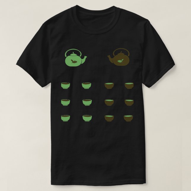 Tea kopp och teapott t shirt (Design framsida)