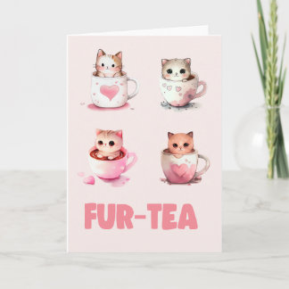 Tea-kort för Cute 30års födelsedag Päls Helgkort