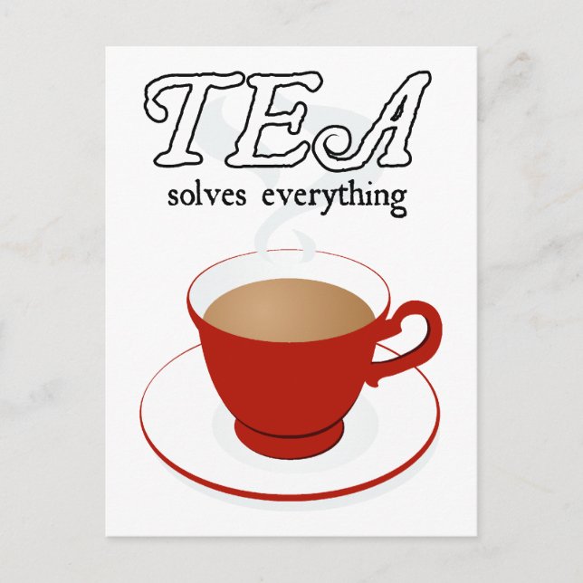 Tea löser allt vykort (Framsida)