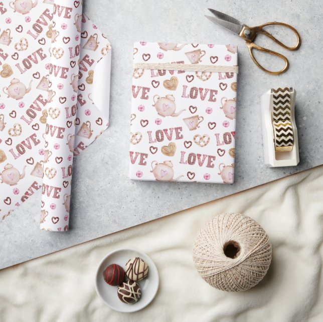 Tea Love Alla hjärtans dag Presentpapper (Hantverk)