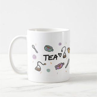Tea Lovers Mug, Illustration  Kaffemugg