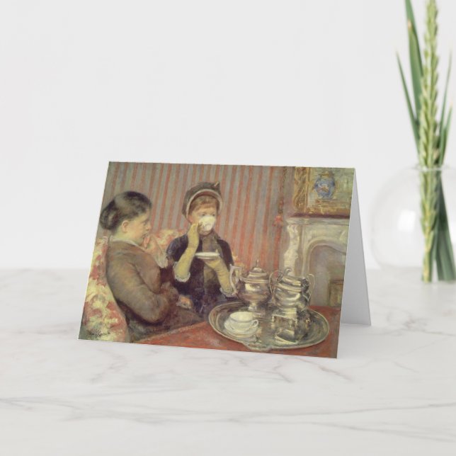 Tea, Mary Cassatt Kort (Framsida)