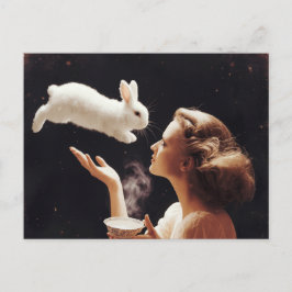 Tea med Bunny Surreal Vykort