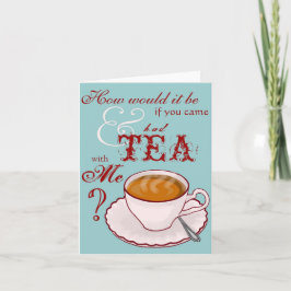 Tea med mej-anteckningskort kort