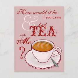 Tea med mej vykort