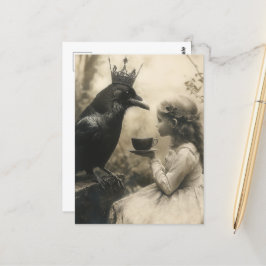 Tea med Royalet Raven Vykort