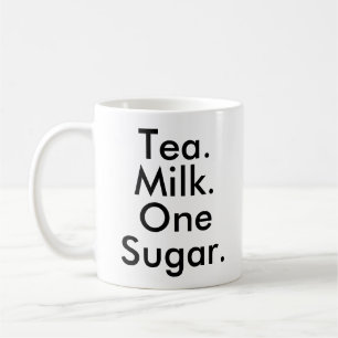Tea Mjölk One Sugar Office Tea Addict älskare mu Kaffemugg
