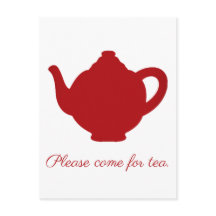 Tea modern röd tekanna