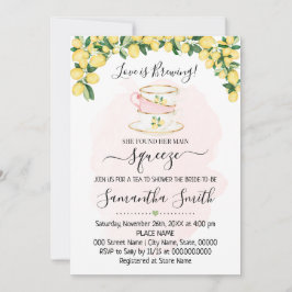 Tea Möhippa Lemons Rosa Sommarinbjudan Julkort