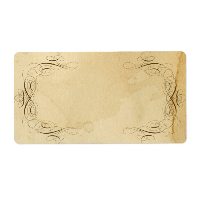 Tea Nedfläckad Vintage bröllop 1 - Matchande etike Fraktsedel (Framsidan)