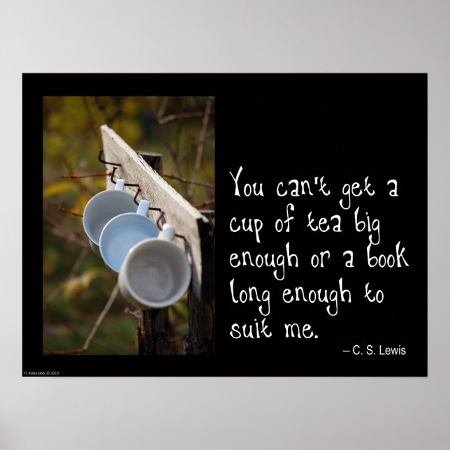 Tea och Bok Poster (Framsidan)