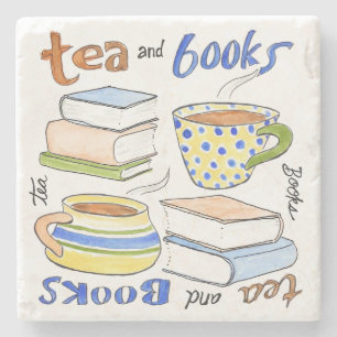 Tea och Bokar Stenunderlägg