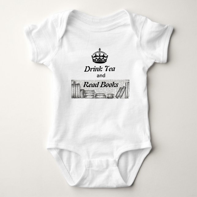 Tea och bokar t-shirt (Framsida)