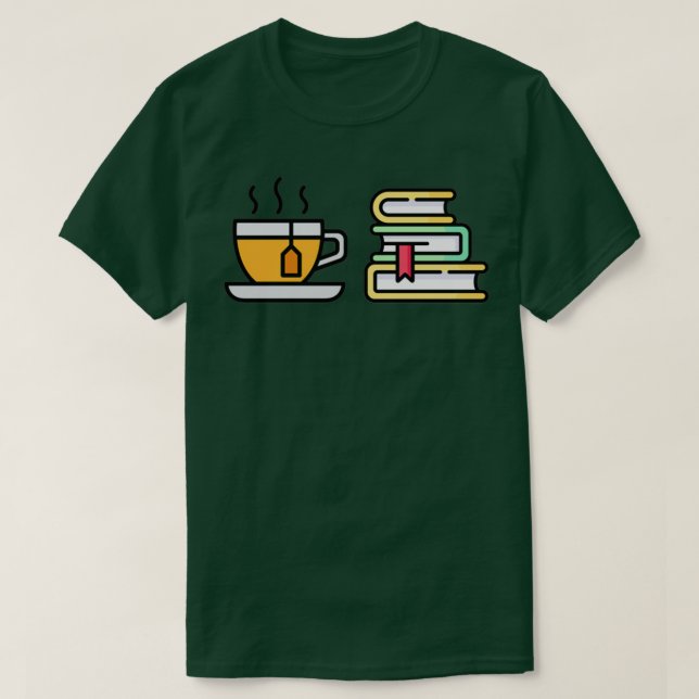 Tea och Bokar T Shirt (Design framsida)