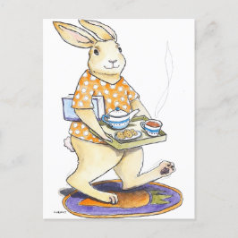 Tea och Cookies Hare vykort