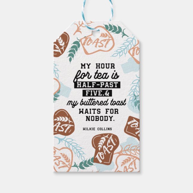 Tea och filtrerade citattecken presentetikett (Framsidan)