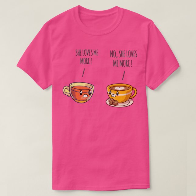 Tea och kaffe-älskare-gåva t shirt (Design framsida)