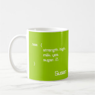 Tea och kaffe som applåderar stillakanmuggen kaffemugg