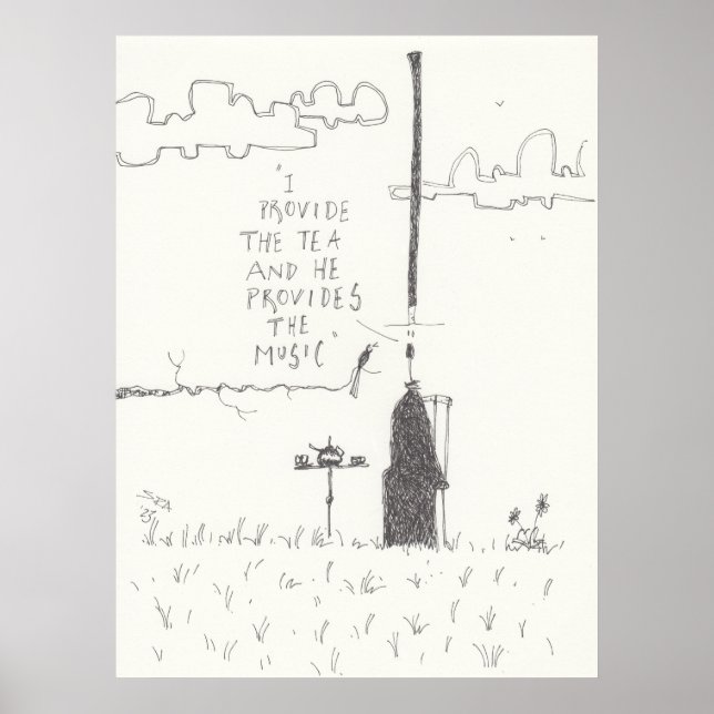 Tea och musik Poster (Framsidan)