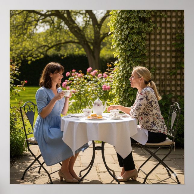 Tea på Patio Poster (Framsidan)