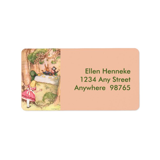 Tea Party 4 Adressetikett (Framsidan)