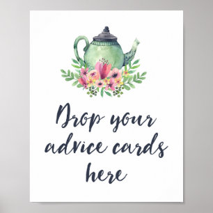 Tea Party Advice-kort Baby Möhippa Poster