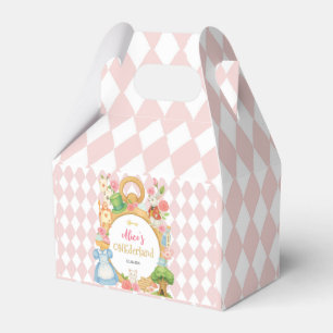 Tea Party Alice i Onederland Rosa Girl Birthday Presentaskar