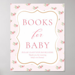 Tea Party Baby Shower Bokar för Baby Poster