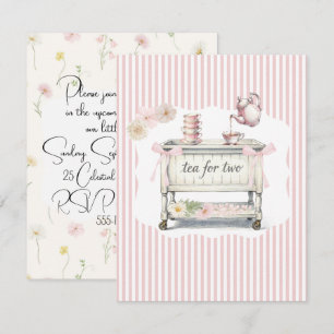 Tea Party Baby Shower Digital nedladdning Inbjudningar