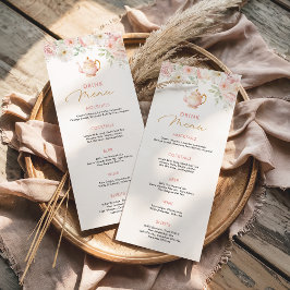 Tea Party Baby Shower Food Menu Meny