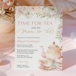 Tea Party Baby Shower Invitation Inbjudningar