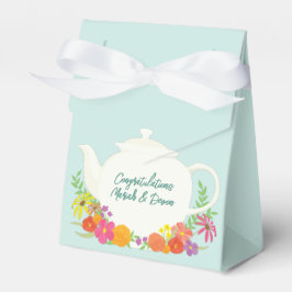 Tea Party Baby Shower Tekanna Vår Blommigt Presentaskar