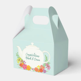 Tea Party Baby Shower Tekanna Vår Blommigt Presentaskar