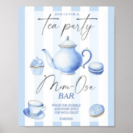 Tea party babydusch Momosa pub Poster