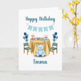 Tea Party Birthday Card Kort