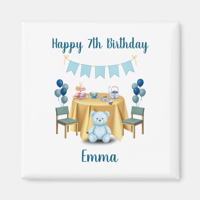 Tea Party Birthday Magnet Gift (Framsidan)
