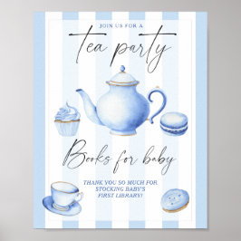Tea Party Boy Baby dusch bokar för baby Poster