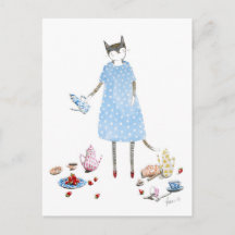 Tea Party Cat i en Karen Walker Dress